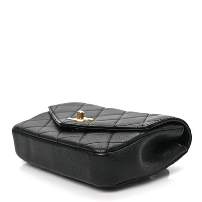 Chanel Calfskin Quilted Flap Waist Bag Black 8 of 8