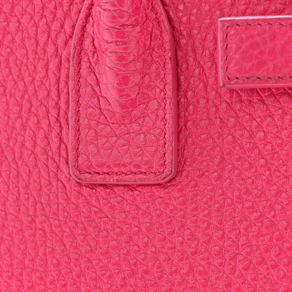 Saint Laurent Grained Calfskin Baby Sac De Jour Lipstick Fuchsia 12 of 14