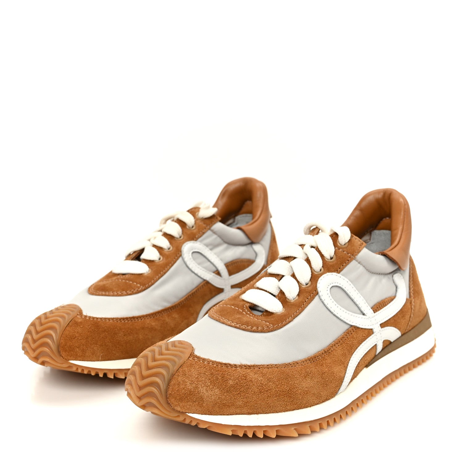 Loewe Nylon Suede Flow Runner Sneakers 38 Gold 4 of 10