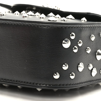 Versace Grained Calfskin Spiked Micro La Medusa Bag Black 8 of 8