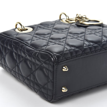 Christian Dior Lambskin Cannage Small Lucky Badges My Lady Dior Navy 5 of 13