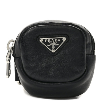 Prada Nappa Re-Nylon Metal Triangle Logo Mini Arm Pouch Black 1 of 8
