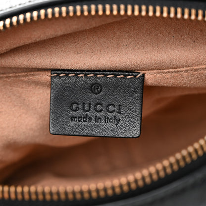 Gucci Calfskin Matelasse Mini GG Marmont Chain Shoulder Bag Black 6 of 13