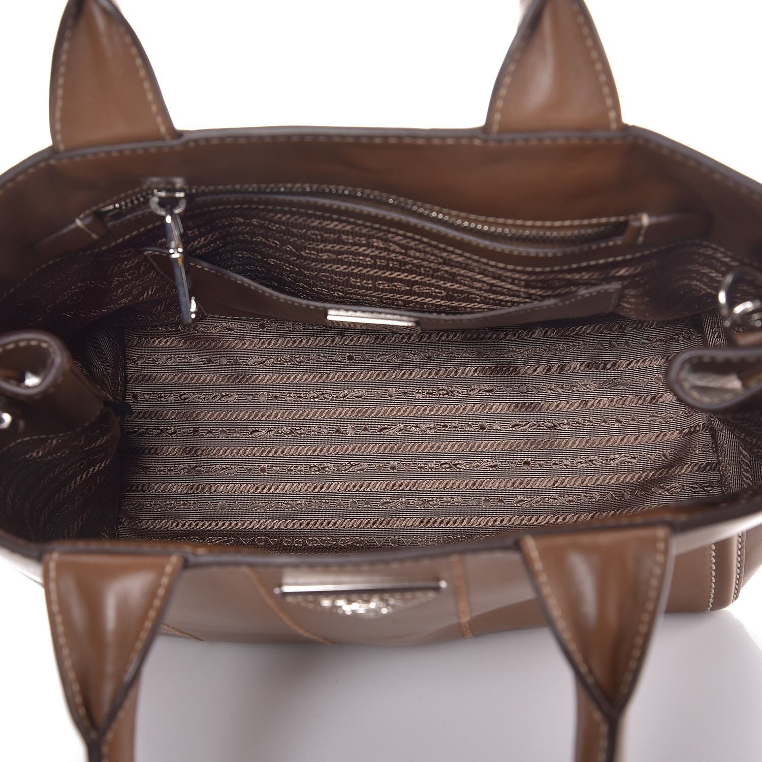 Prada Soft Calf Tote Cannella 6 of 13