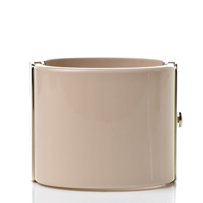 Chanel Resin Pearl CC Cuff Gold Pearly White Beige 3 of 6
