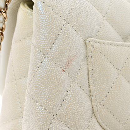 Chanel Iridescent Caviar Quilted Extra Mini Coco Handle Flap White 11 of 11