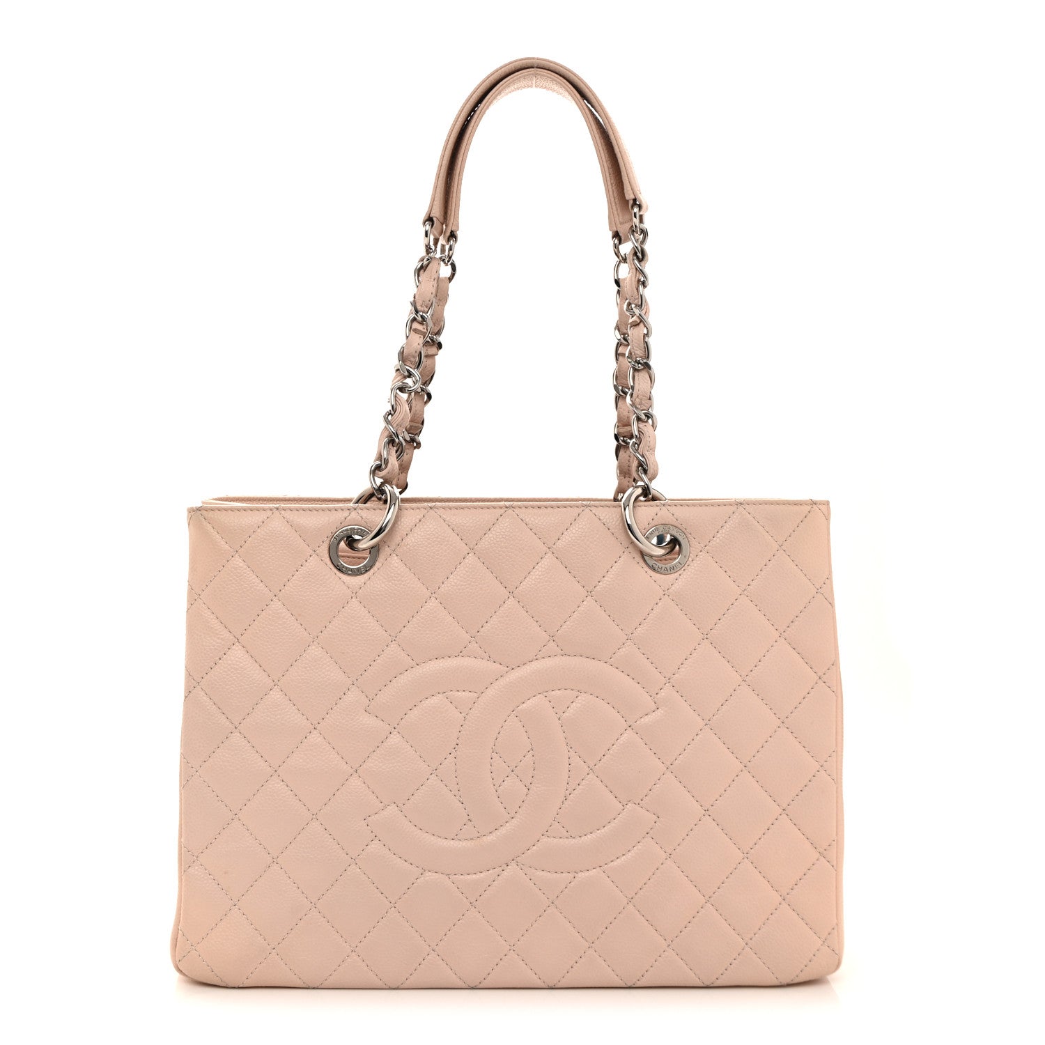 Chanel Caviar Quilted Grand Shopping Tote GST Light Pink 1 of 13