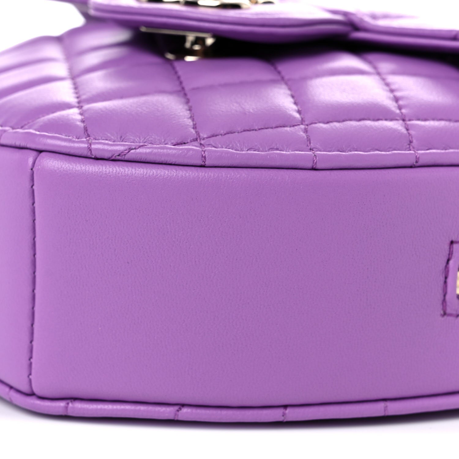 Chanel Lambskin Quilted CC In Love Heart Bag Purple 9 of 10