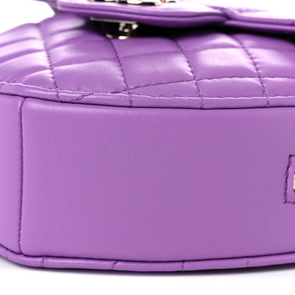 Chanel Lambskin Quilted CC In Love Heart Bag Purple 9 of 10