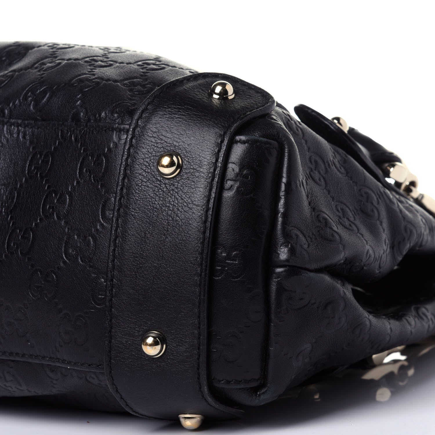 Gucci Guccissima Small Pelham Shoulder Bag Black 10 of 13
