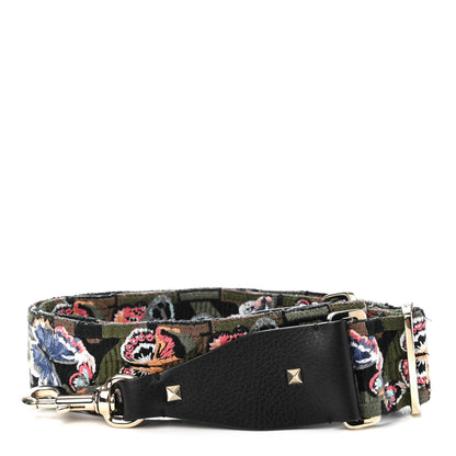 Valentino Garavani Canvas Camubutterfly Rockstud Guitar Strap Multicolor 1 of 4