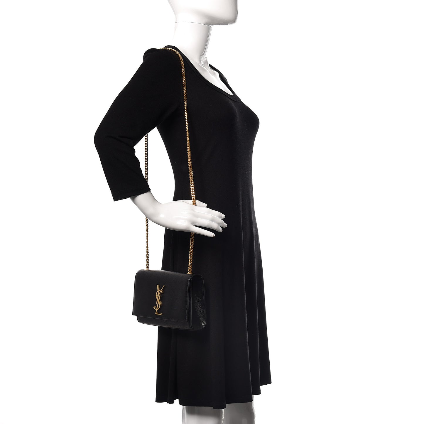 Grain De Poudre Small Monogram Kate Satchel Black