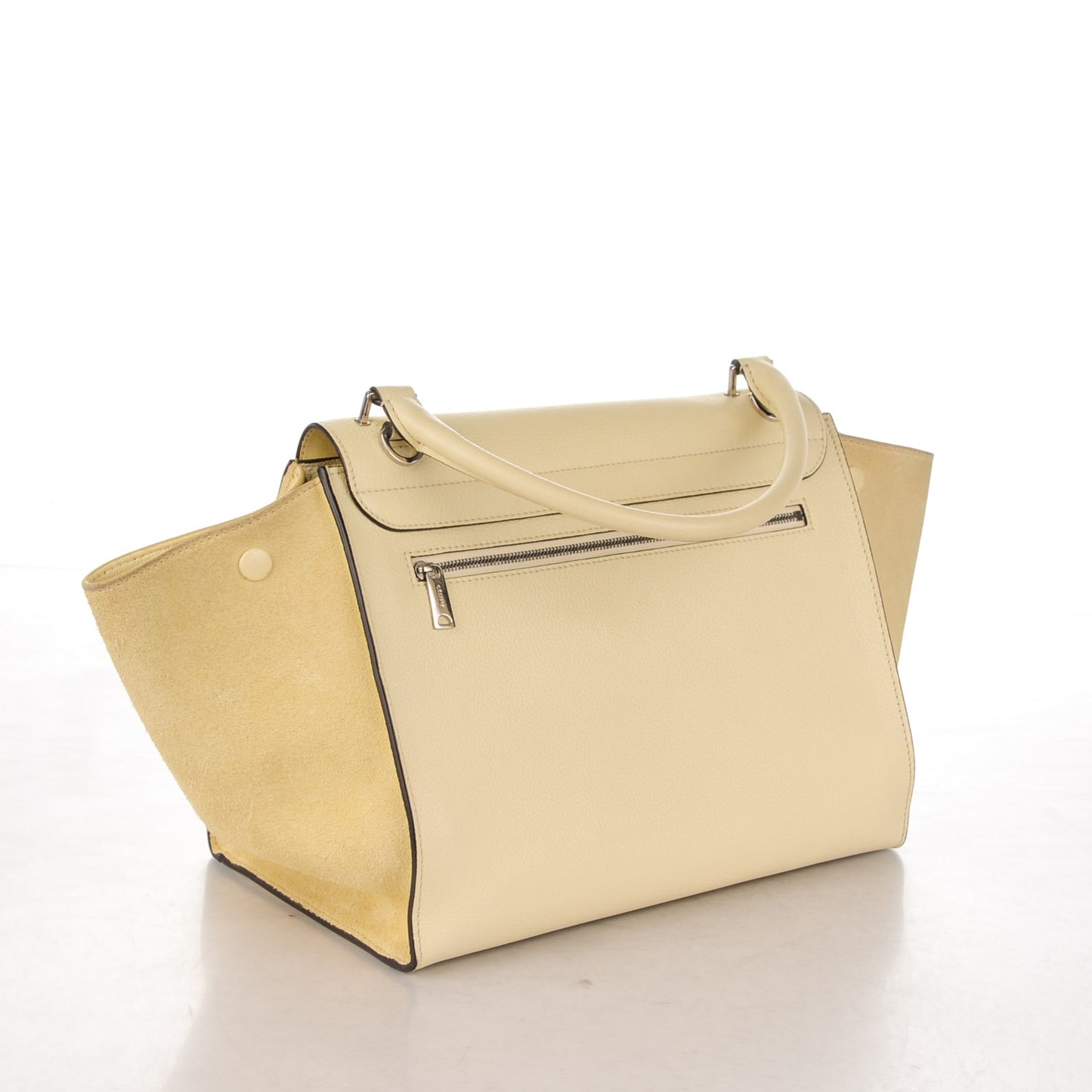 Drummed Calfskin Suede Medium Trapeze Butter