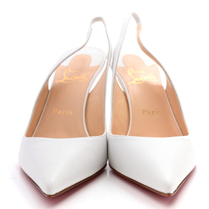 Christian Louboutin Nappa Clare Sling 80 Pumps 39.5 White 2 of 10