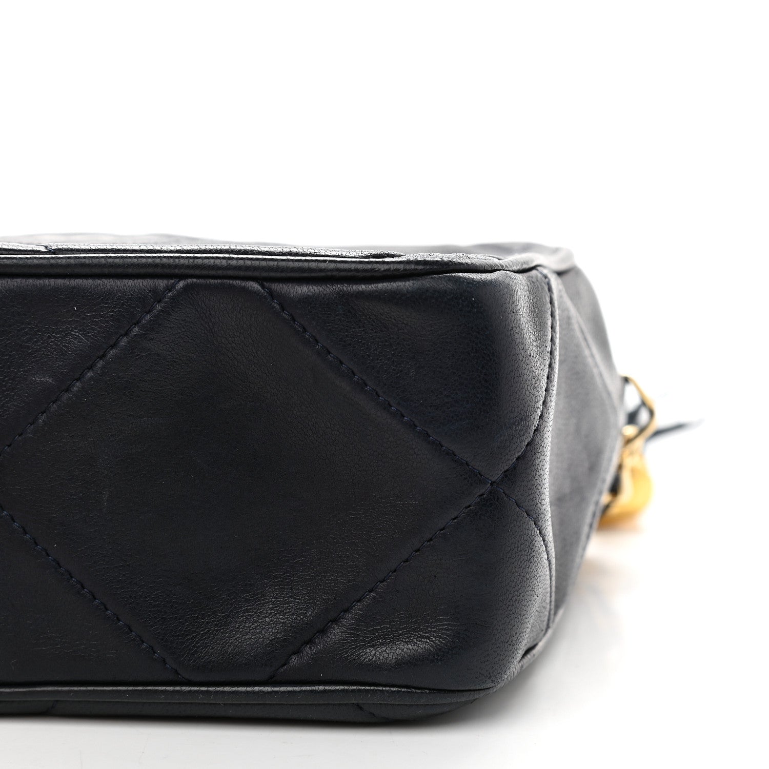Chanel Lambskin Quilted CC Tassel Camera Case Navy 10 of 12