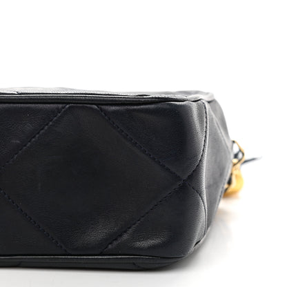 Chanel Lambskin Quilted CC Tassel Camera Case Navy 10 of 12