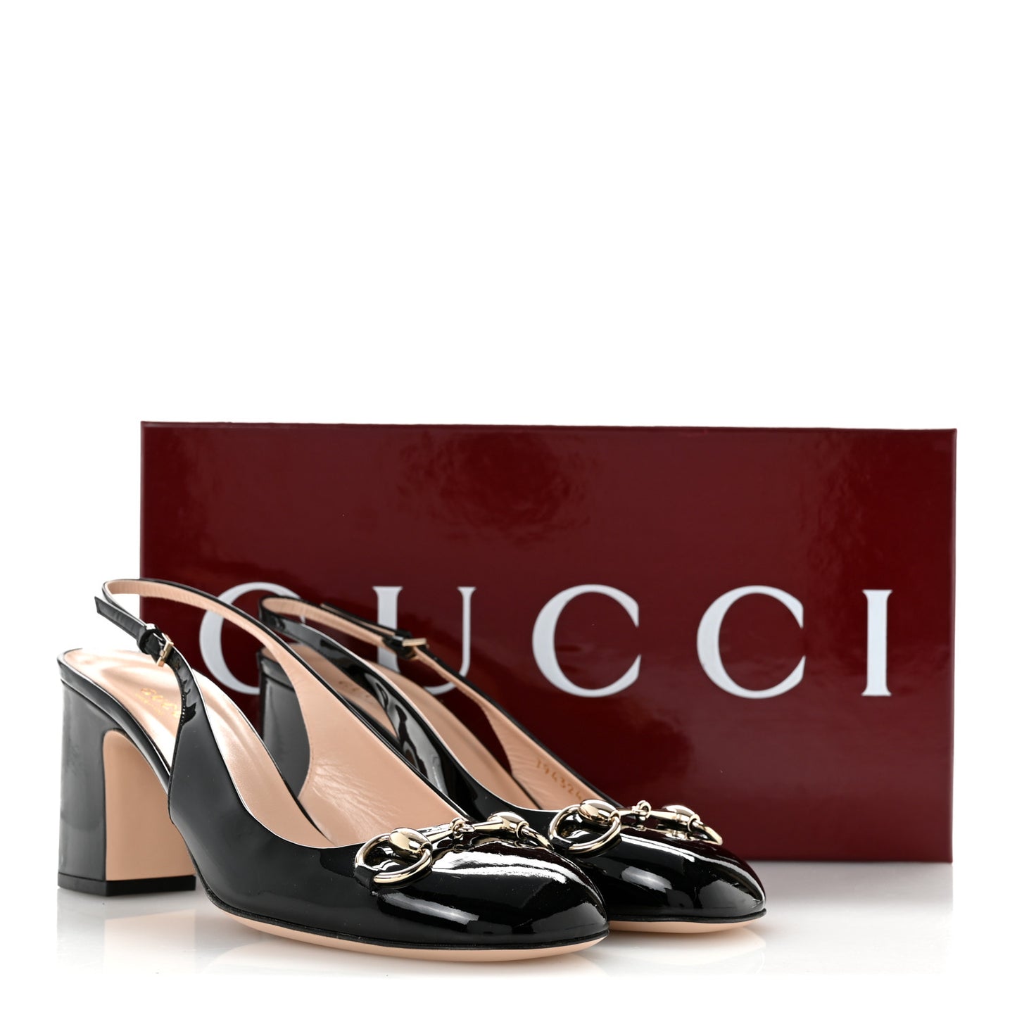 Vernice Crystal Horsebit Lady Slingback Pumps 37 Black