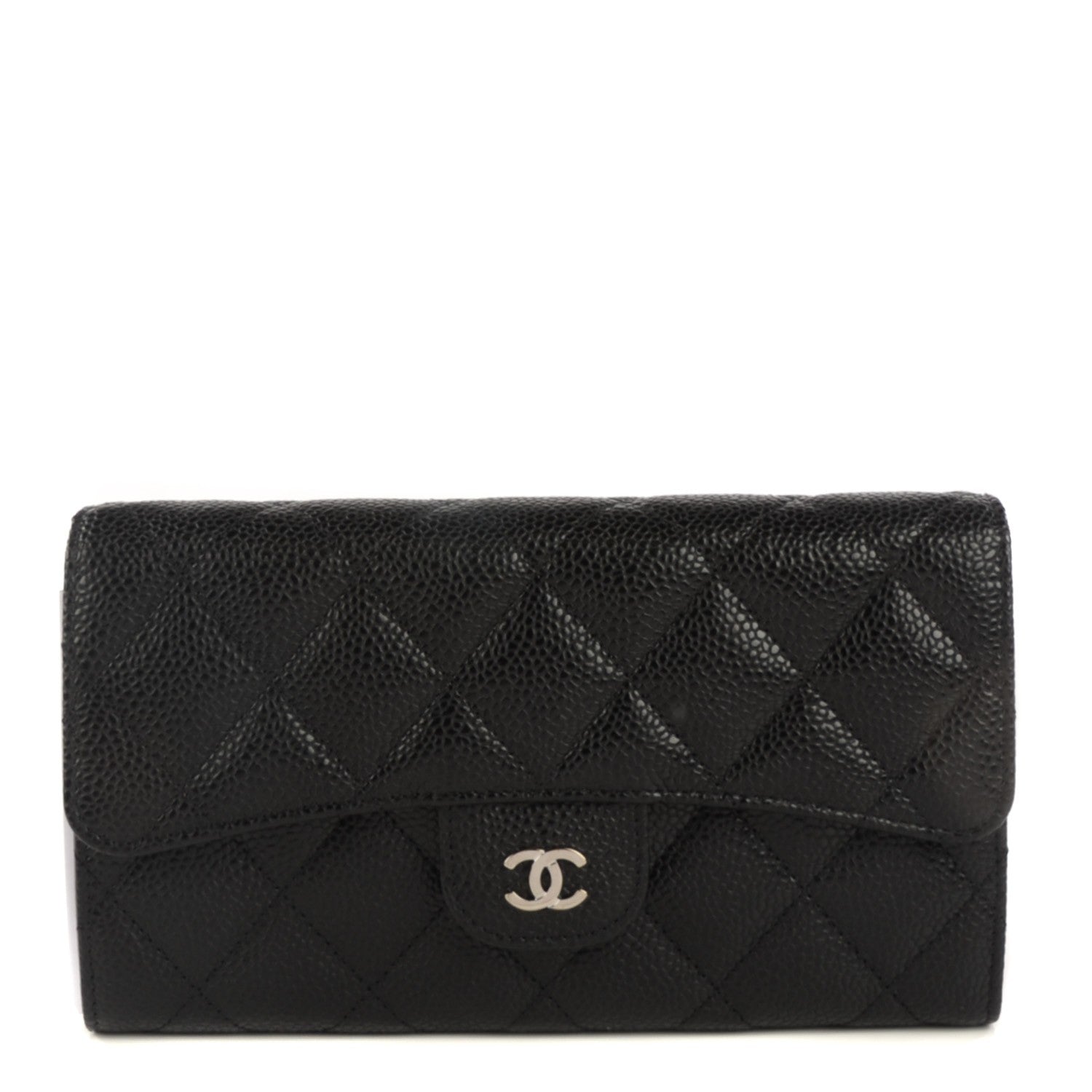 Chanel Caviar Quilted Large Flap Wallet Black 1 of 8