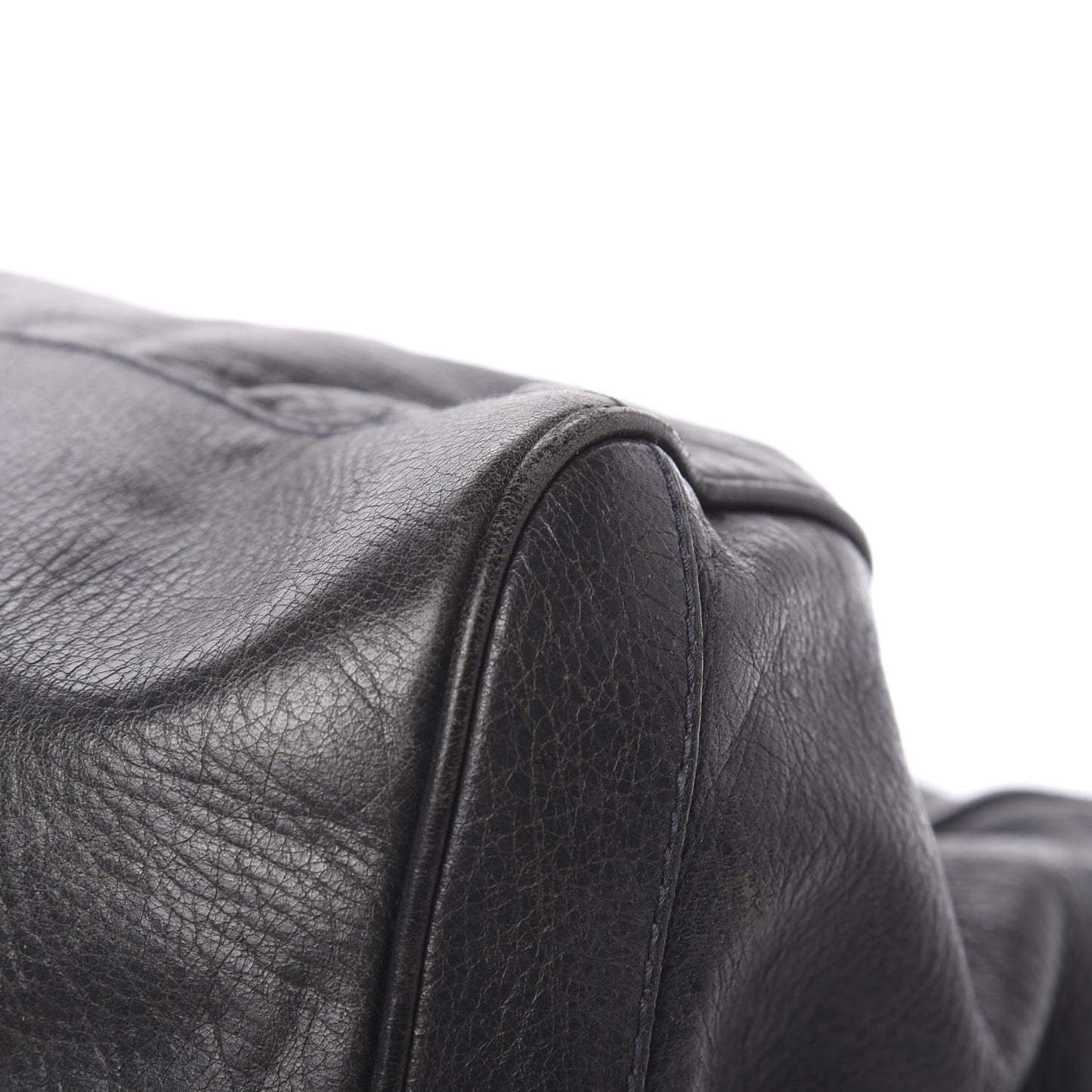 Agneau Classic Hardware Small Squash Duffel Bag Anthracite