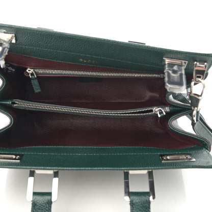 Gucci Posillipo Grain Calfskin Small Zumi Top Handle Bag Vintage Green 5 of 11