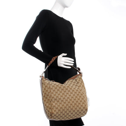 Gucci Monogram Medium Bamboo Bar Hobo Brown 2 of 9