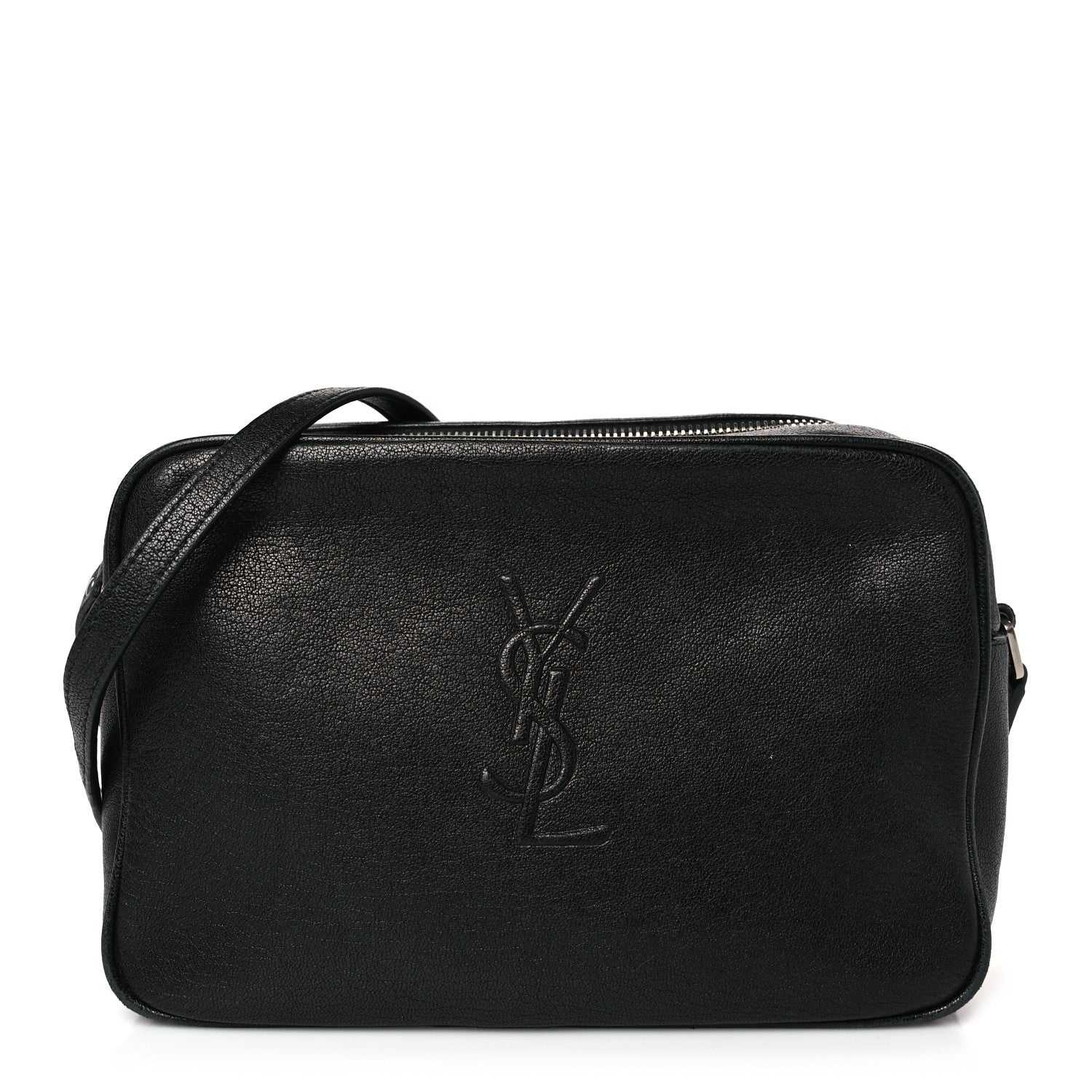 Saint Laurent Lambskin Monogram Small Lou Camera Bag Black 1 of 10