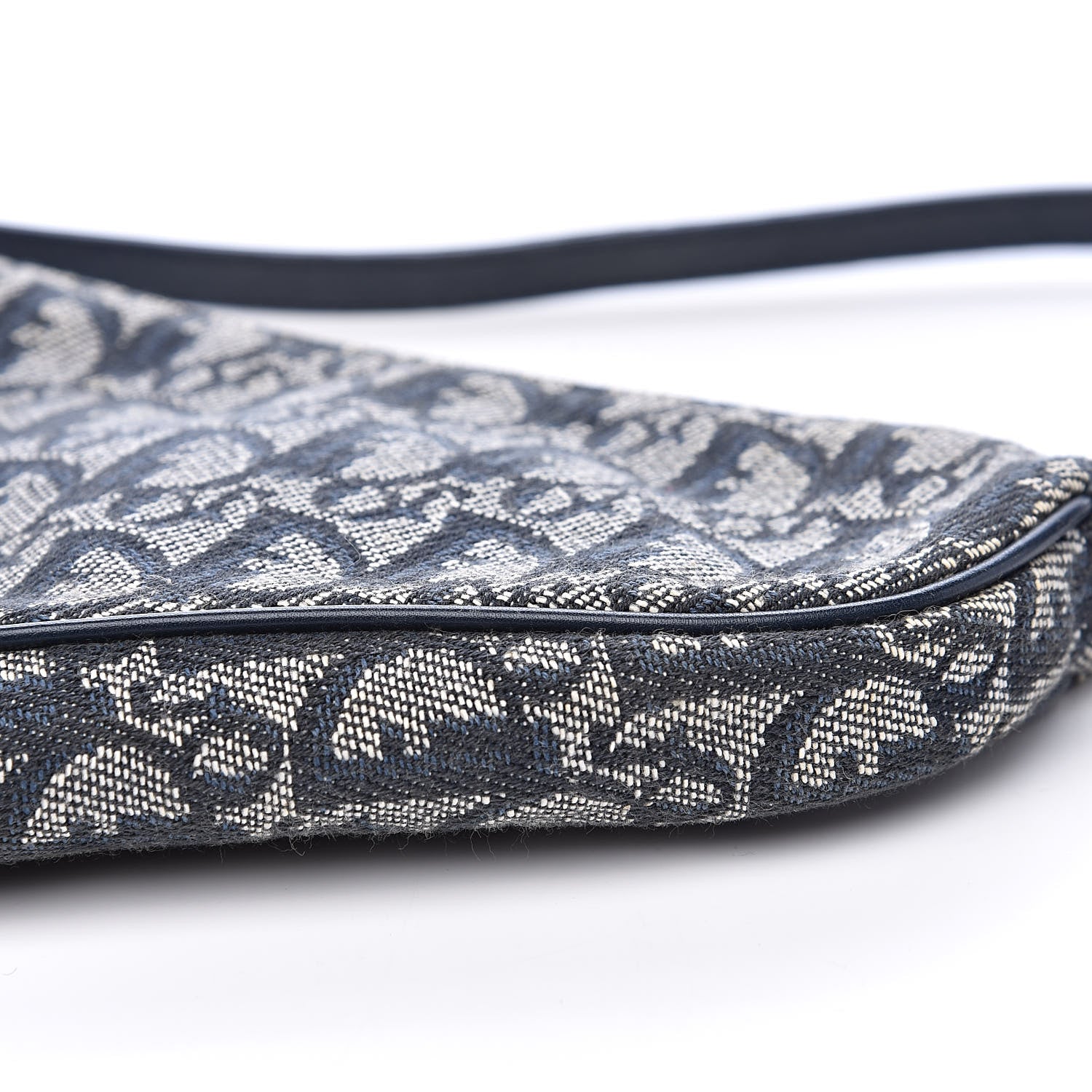 Christian Dior Monogram Mini Saddle Pochette Navy 9 of 10