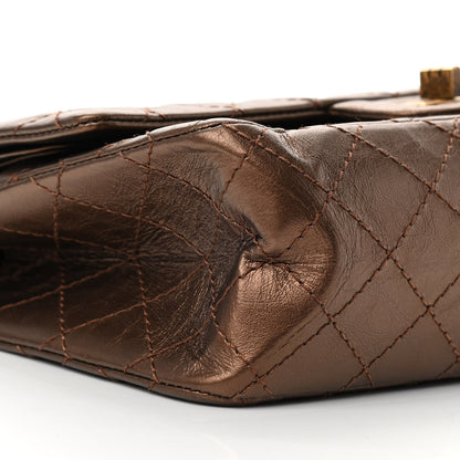 Chanel Metallic Aged Calfskin Quilted 2.55 Reissue 225 Flap Bronze 8 of 14