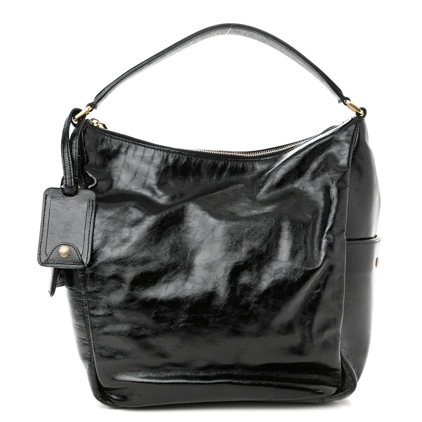 Patent Multy Medium Hobo Bag