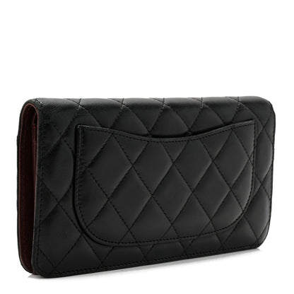 Chanel Lambskin Quilted Yen Wallet Black 3 of 8
