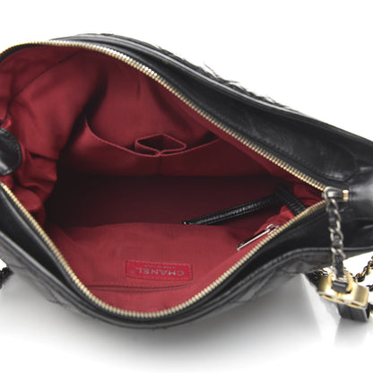 Chanel Aged Calfskin Quilted Medium Gabrielle Hobo Black 5 of 12