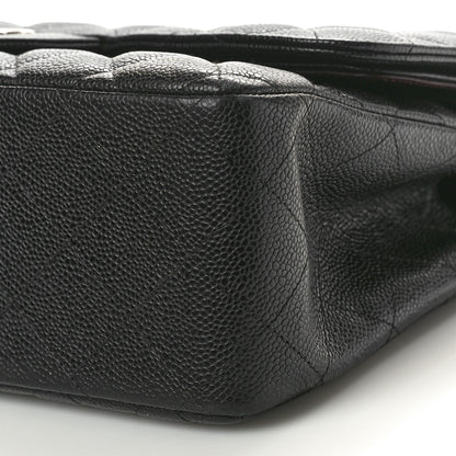 Chanel Caviar Quilted Jumbo Double Flap Black 10 of 11