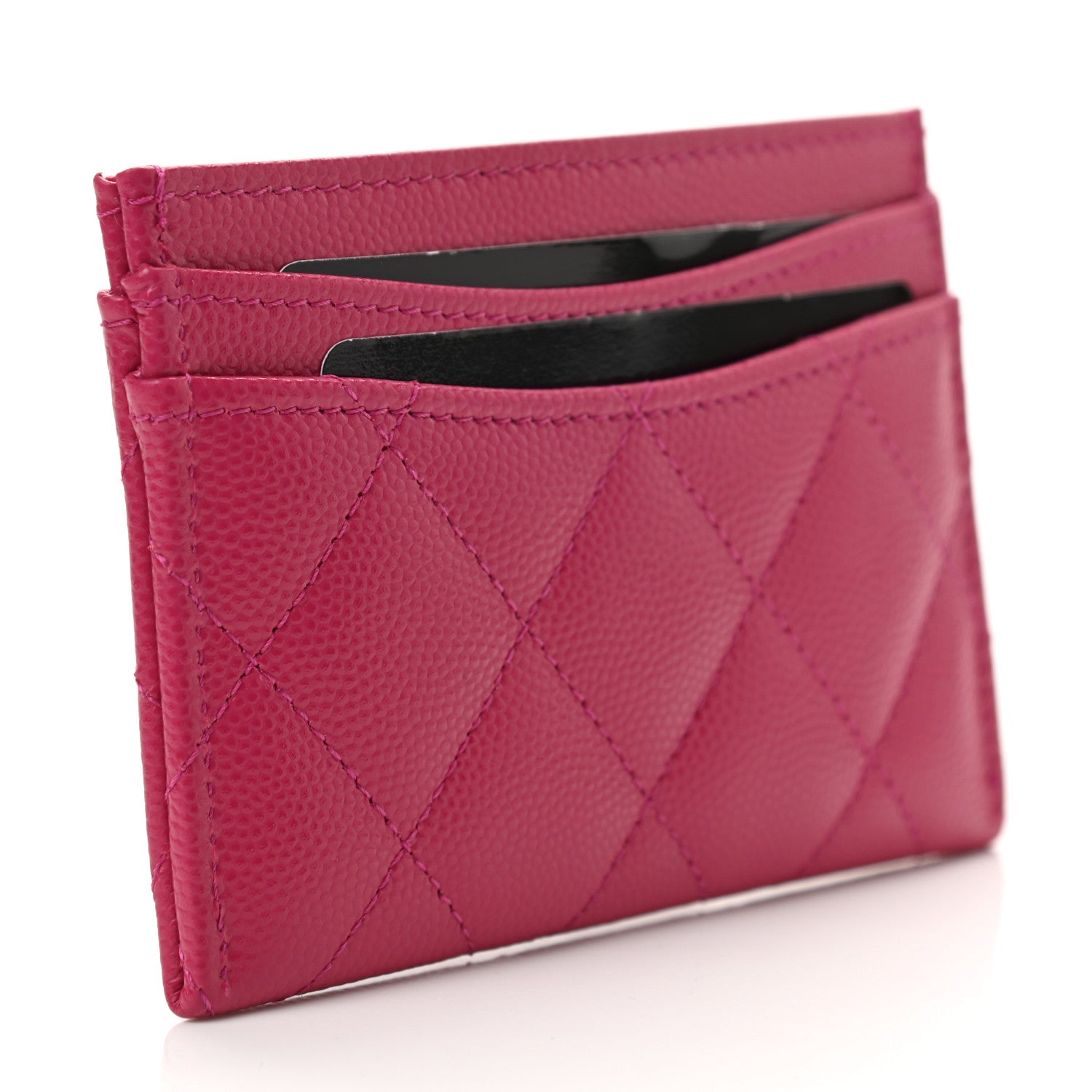 Chanel Caviar Quilted Card Holder Fuchsia 3 of 7