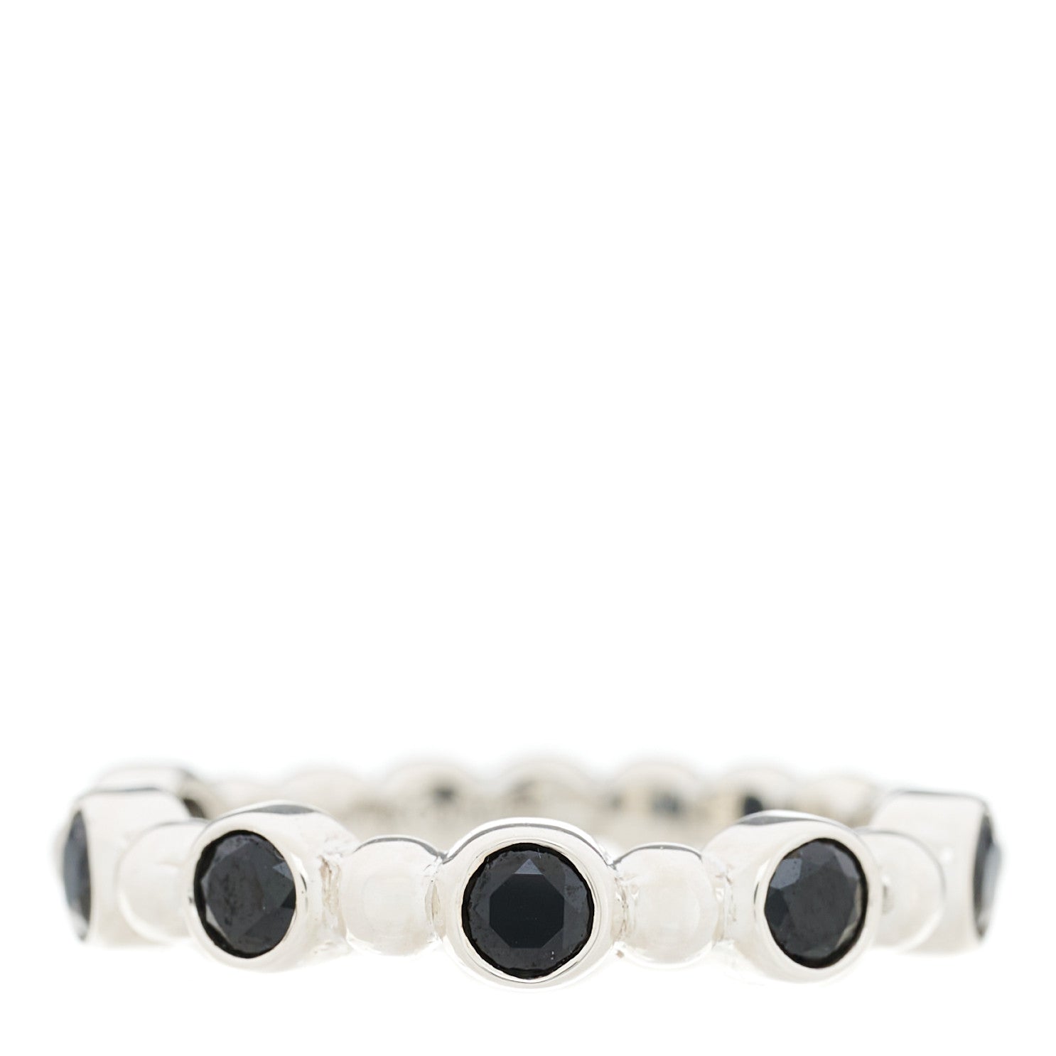 Tiffany Sterling Silver Black Spinel Ziegfeld Ring 52 6 1 of 5