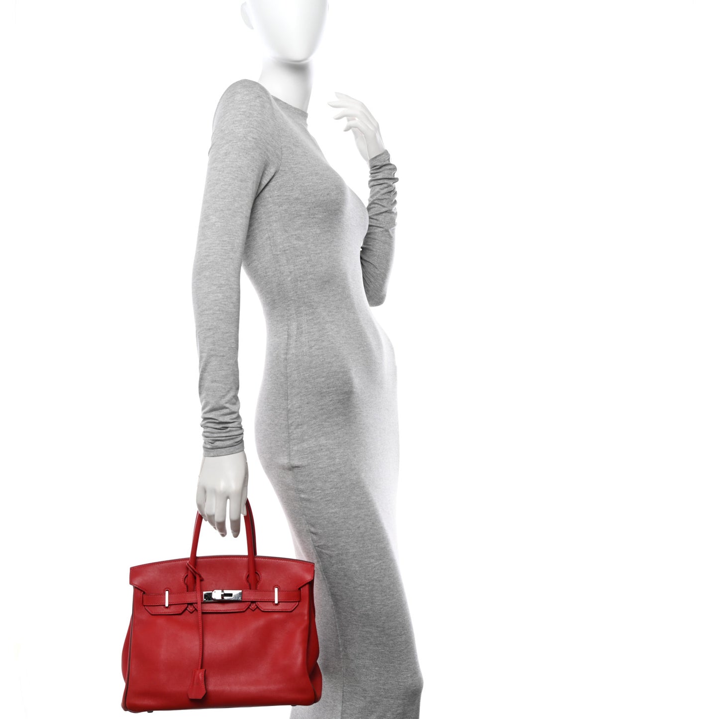 Swift Horseshoe Birkin 30 Rouge Vif Chocolate