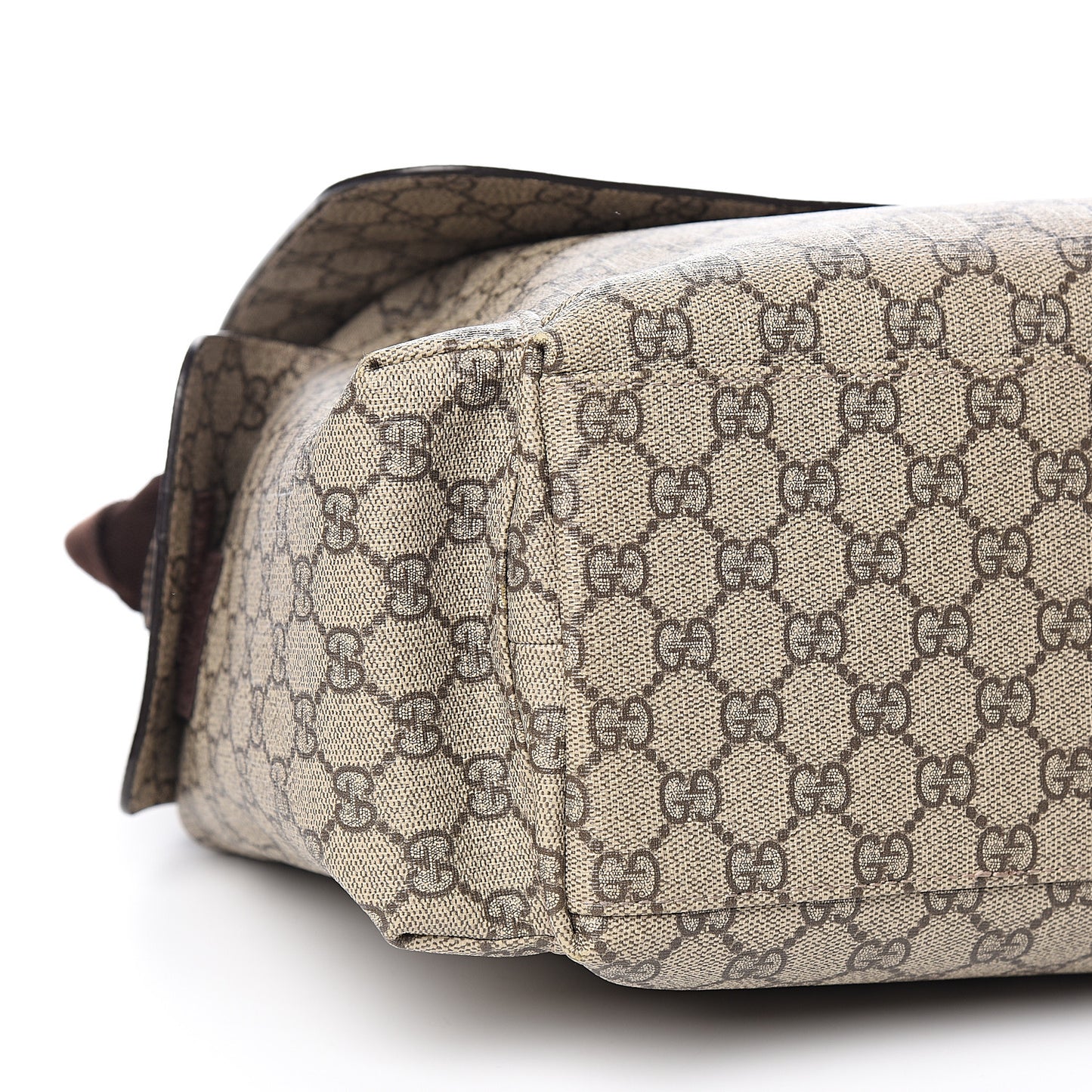 GG Plus Monogram Messenger Diaper Bag Dark Brown
