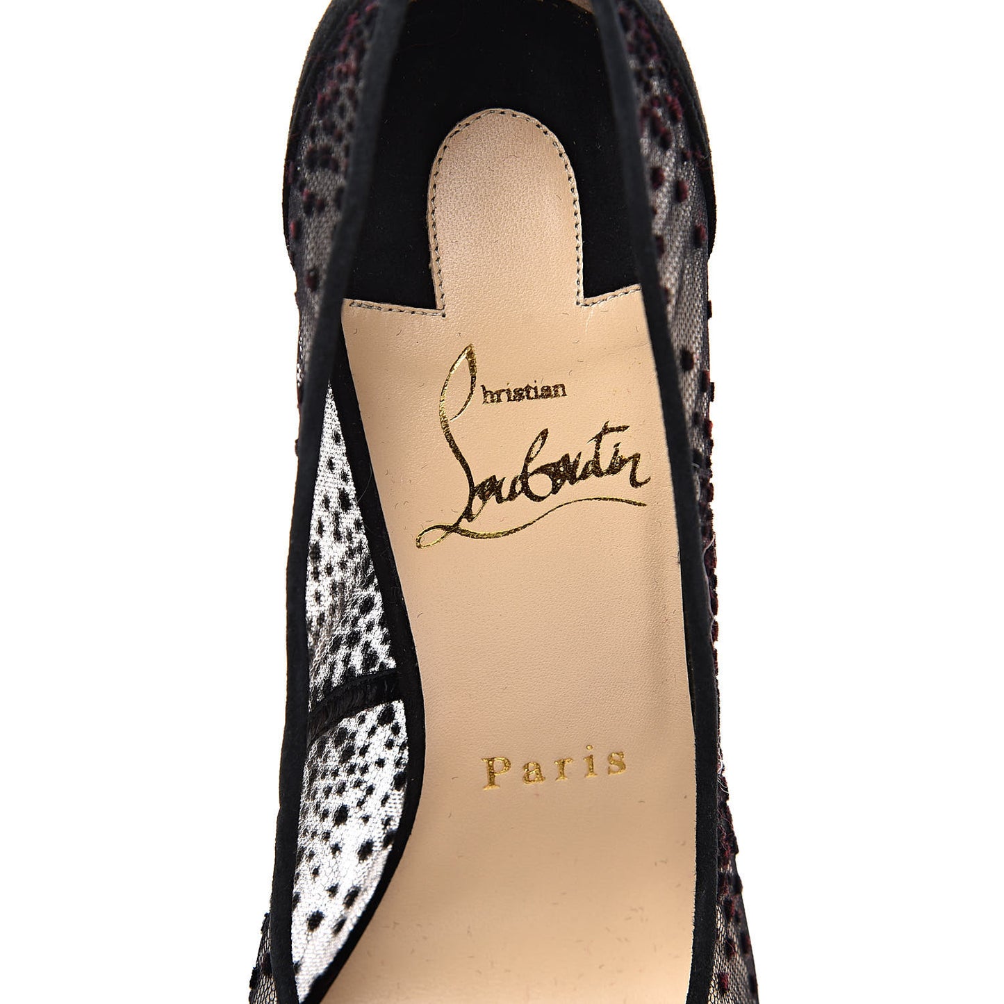 Plumeti Chiffon Suede Follies Lace 100 Pumps 36 Black