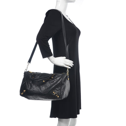 Balenciaga Agneau Giant 12 Gold Hardware Boston Black 2 of 9