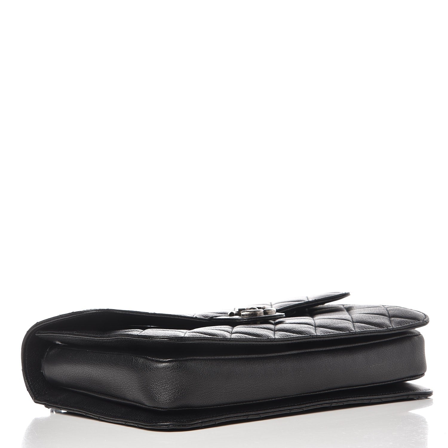 Chanel Goatskin Quilted Large Perfect Edge Flap Black 4 of 8