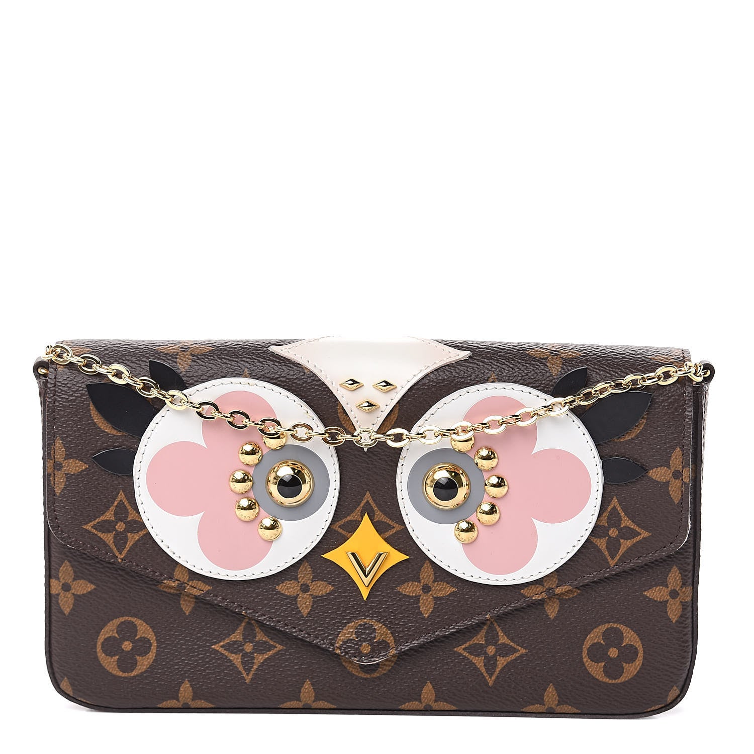 Louis Vuitton Monogram Lovely Birds Pochette Felicie Chain Wallet 1 of 14