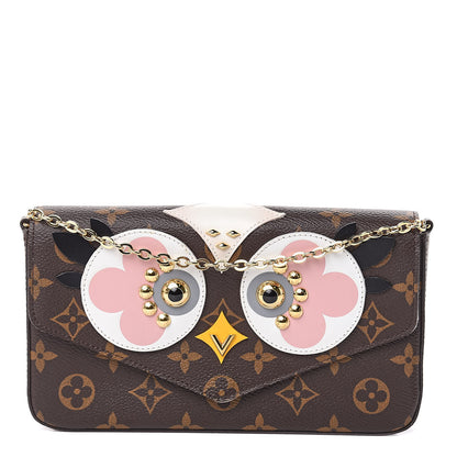 Louis Vuitton Monogram Lovely Birds Pochette Felicie Chain Wallet 1 of 14