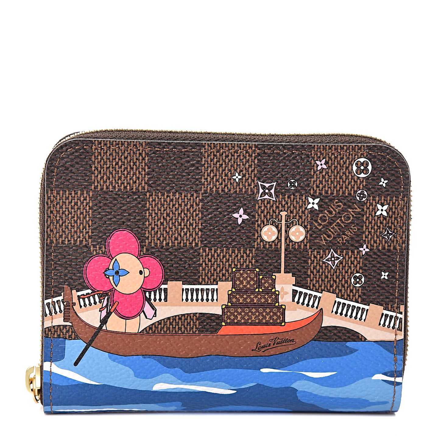 Damier Ebene 2019 Christmas Animation Zippy Coin Purse Blue