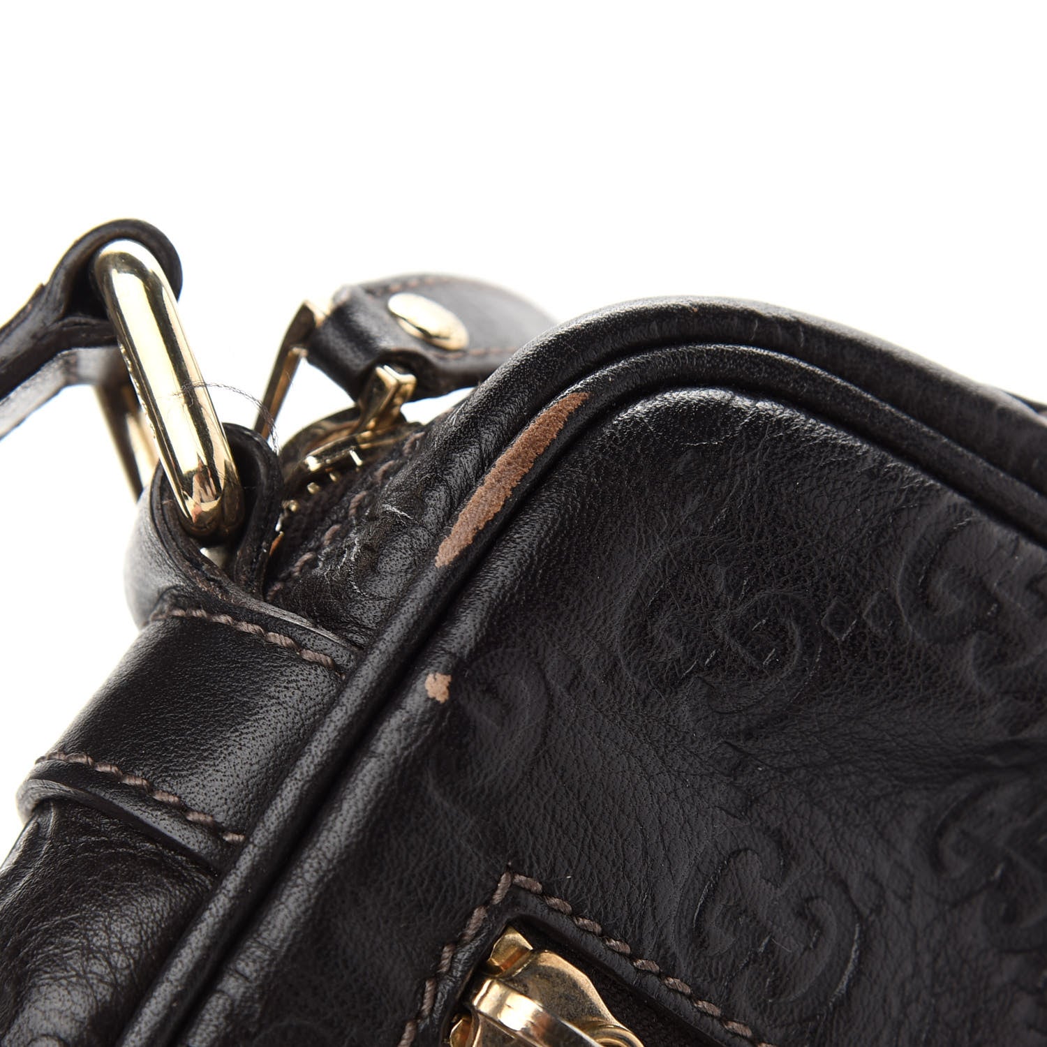 Gucci Guccissima Small Shoulder Bag Dark Brown 9 of 13