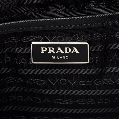 Prada Nylon New Vela Studded Backpack Black Green 6 of 10