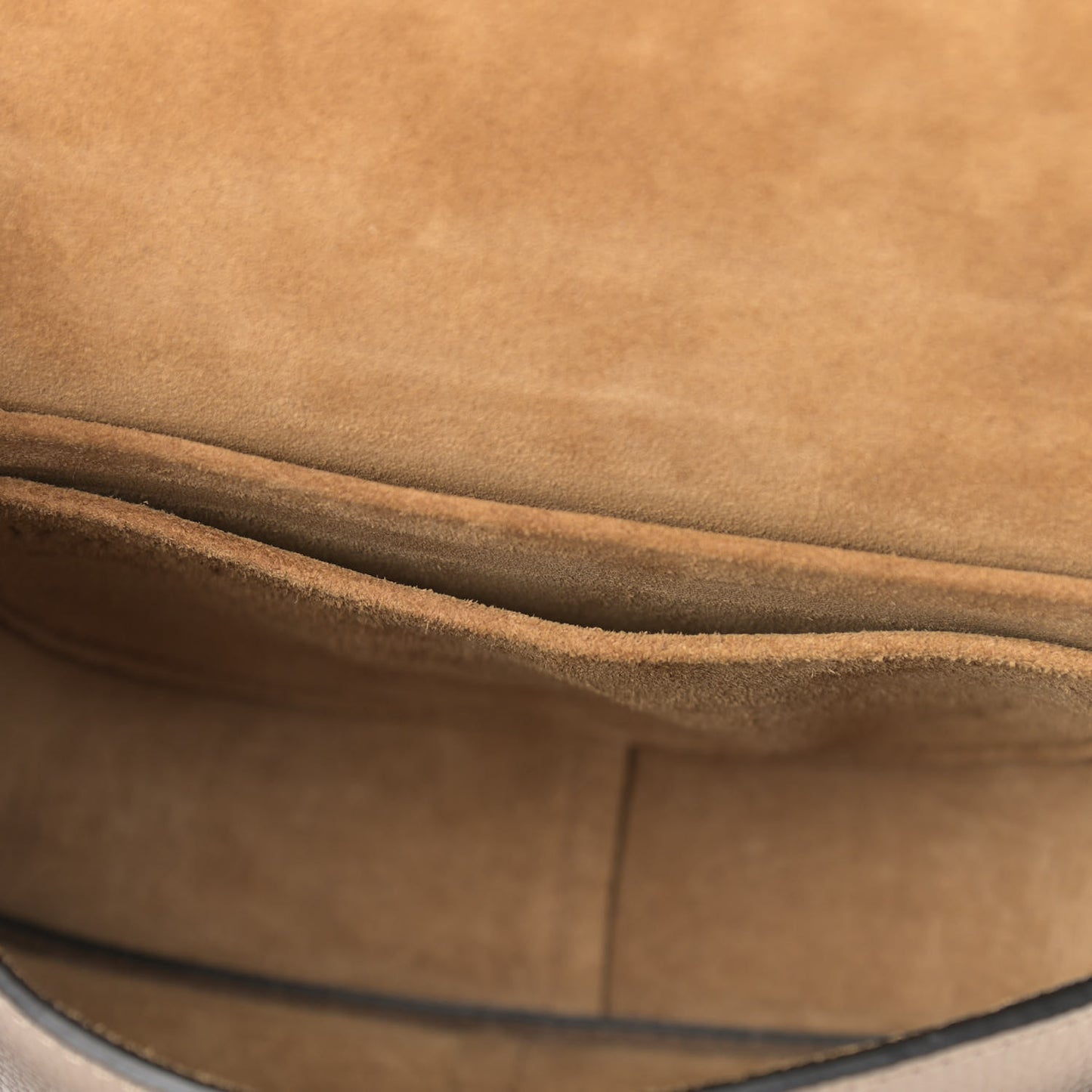 Pebble Grain Calfskin Mini Gate Dual Bag Light Oat