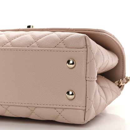 Chanel Caviar Quilted Mini Coco Handle Flap Beige 10 of 10