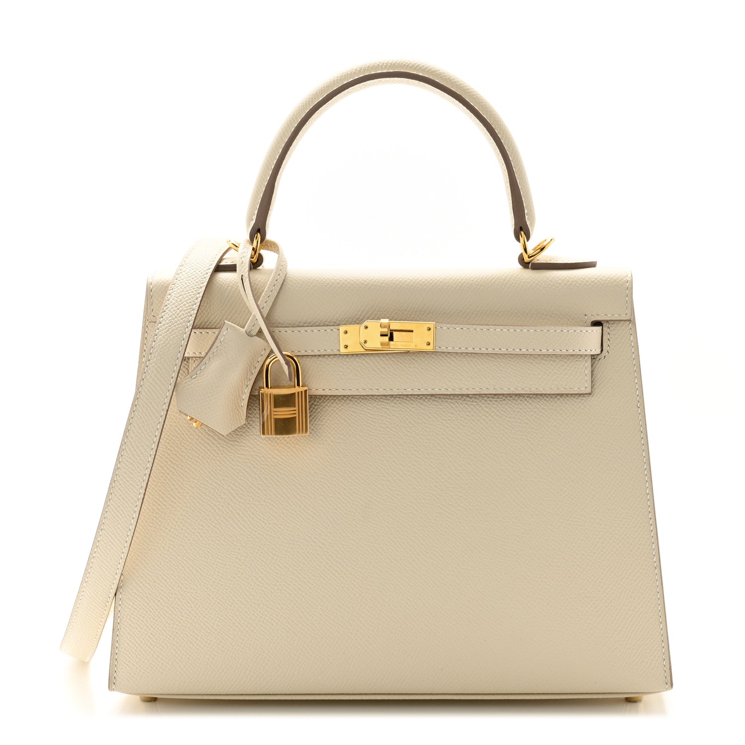 Hermes Epsom Kelly Sellier 25 Craie 1 of 12