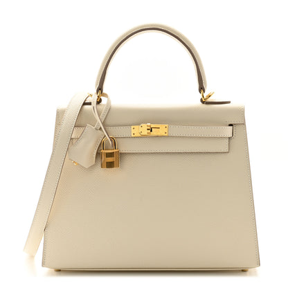 Hermes Epsom Kelly Sellier 25 Craie 1 of 12