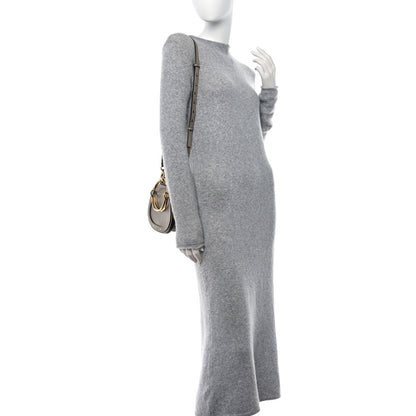 Chloe Calfskin Suede Small Nile Bracelet Bag Motty Grey 2 of 9