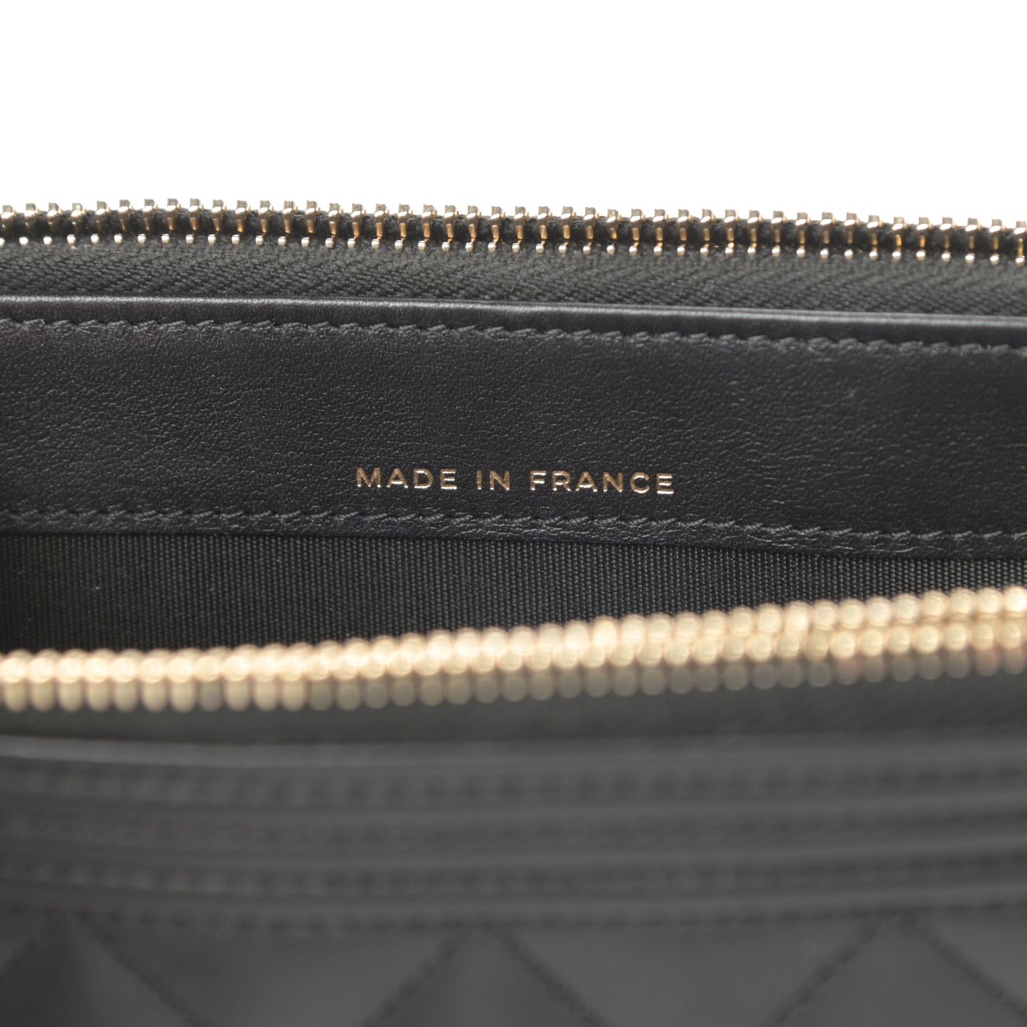 Lambskin Quilted Small Boy Clutch With Chain Black